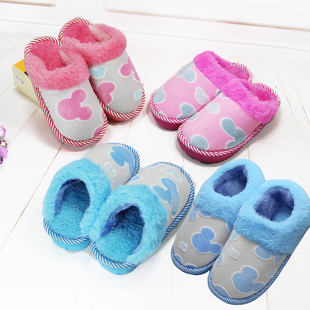 童款棉拖鞋小童大童学生软底家用室内地板拖保暖包跟外穿反季促销