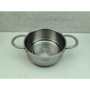 精工出口单加深18-10不锈钢蒸笼蒸格蒸架蒸篦带把手16CM