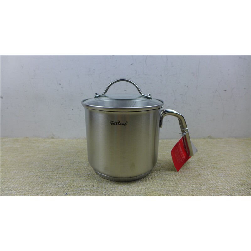 非常实用18-10不锈钢小奶锅多用锅儿童辅食锅面条锅带导流嘴14CM