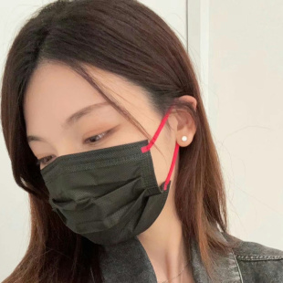 黑色口罩香港一次性单独包装女好看的透气薄款夏天独立包装明星