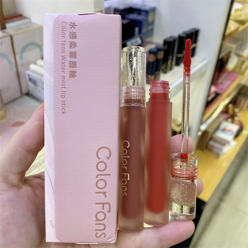 热卖中color fans迷色粉丝水感柔雾唇釉镜面保湿素颜显白不易掉色
