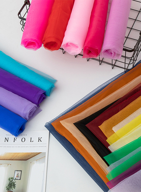 高密加密无光纱 欧根纱布料柯根婚纱 服装面料无光透明婚庆装饰