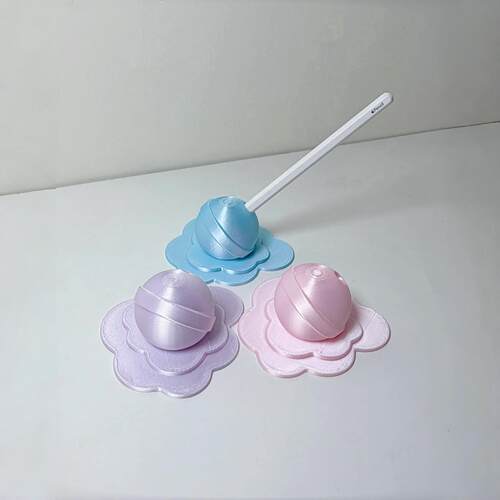 融化棒棒糖笔架3D打印玩具pencil笔托桌面收纳架装饰摆件创意可爱