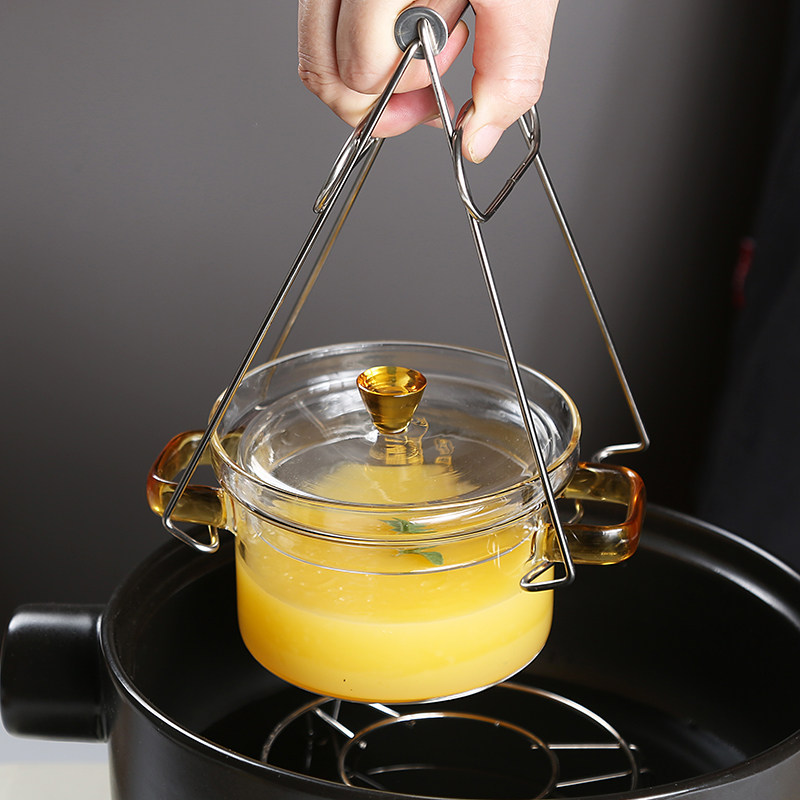 厨房不锈钢304防烫取碗夹盘蒸锅架隔水蒸盘架提炖盅夹防滑提盘夹