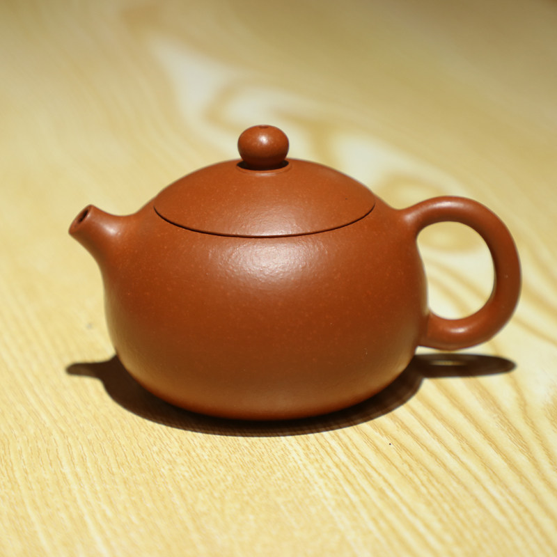 宜兴紫砂壶西施壶原矿鱼籽朱泥泡茶壶工艺美术师熊菊平手工茶具 - 实物图