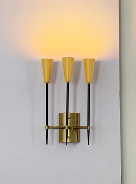 装饰壁灯黄铜复古拼色美式北欧软装设计样板间民宿手工制作athena