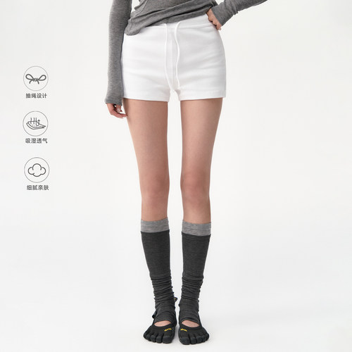 提臀瑜伽短裤高弹抽绳健身三分裤