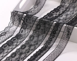 黑白色蕾丝花边辅料宽手工DIY配件服装 饰布艺 下摆衣服袖 口沙发装
