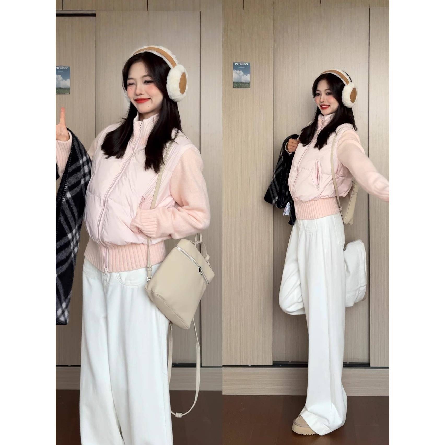 羽绒棉衣棉服女冬季2025年新款学生韩系奶呼呼拼接小个子棉袄外套