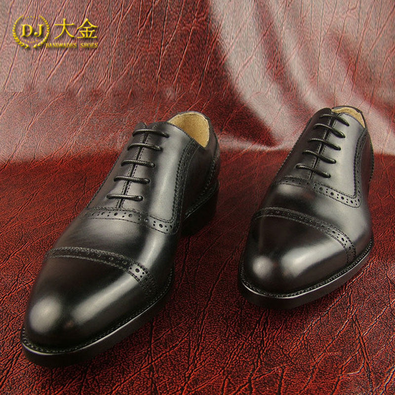 透气真皮底商务正装皮鞋