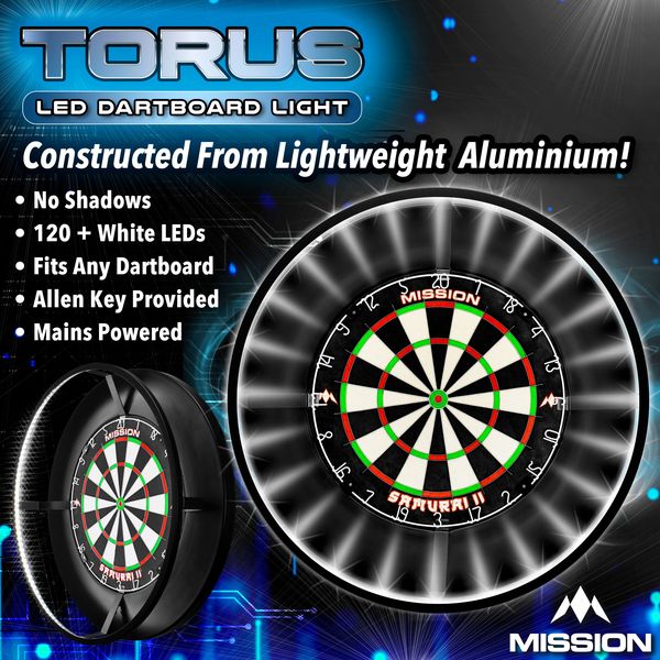 MISSION TORUS360 LED DARTBOARD LIGHT飞镖靶360无影灯光系统