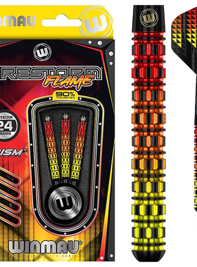 WINMAU Firestorm Flame直筒彩色镀钛直筒钨钢飞镖火焰专业比赛镖