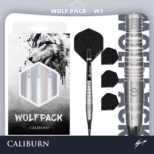 2024新款 CALIBURN WOLFPACK 系列 W3 90%钨钢 19克专业软式飞镖