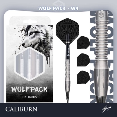 2024新款 CALIBURN WOLFPACK 系列 W4 90%钨钢 18克 专业软式飞镖