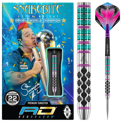 RED DRAGON PETER WRIGHT SUPA VENOM DARTS 多色钛直筒钨钢镖