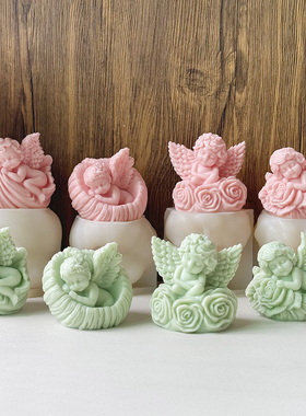 天使香薰石膏蜡烛手工制作硅胶模具9167.9168.9169