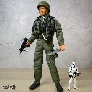 兵人手办现代空降师手办士兵模型1/6可动孩玩具礼物武器配件摆件