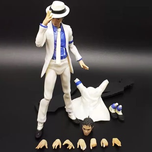 迈克尔杰克逊手办Thriller ver颤栗米高可动人偶摆件模型太空步MJ