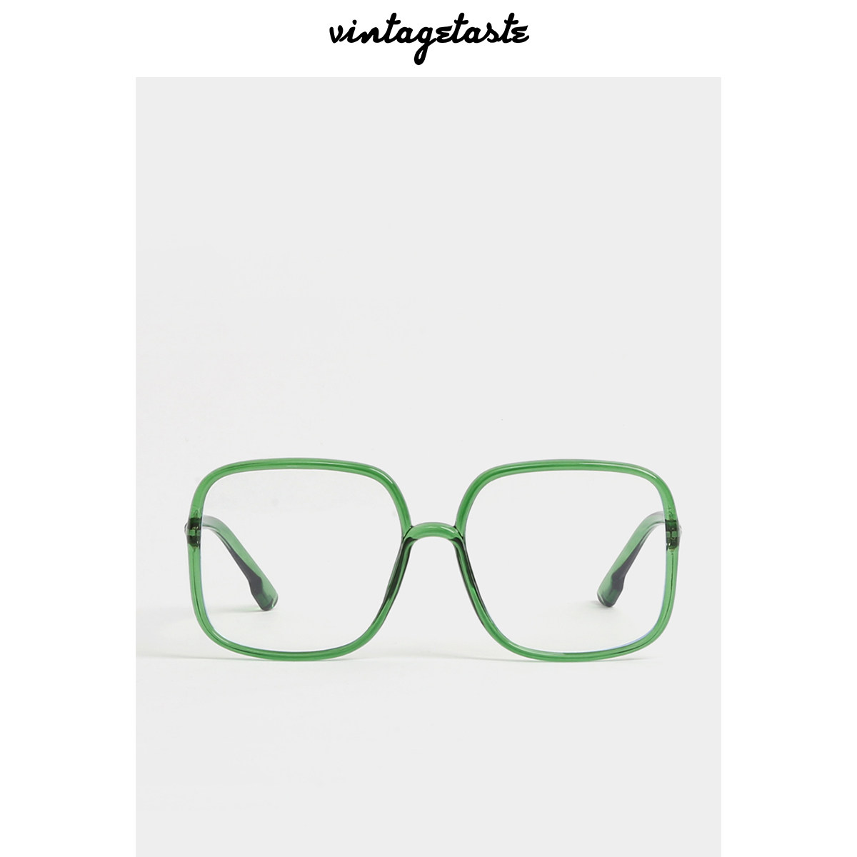 VINTAGETASTE 超大框显脸小防蓝光眼镜方形平光镜框架眼镜ins风