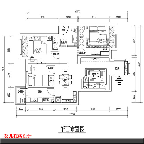 CAD房屋装修设计自建房二层别墅规划户型平面施工布置图纸代画做