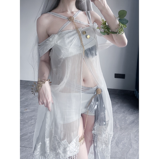 对酒当鸽 明日方舟cos白金 泳装 灿阳朝露cosplay夏活白金泳衣