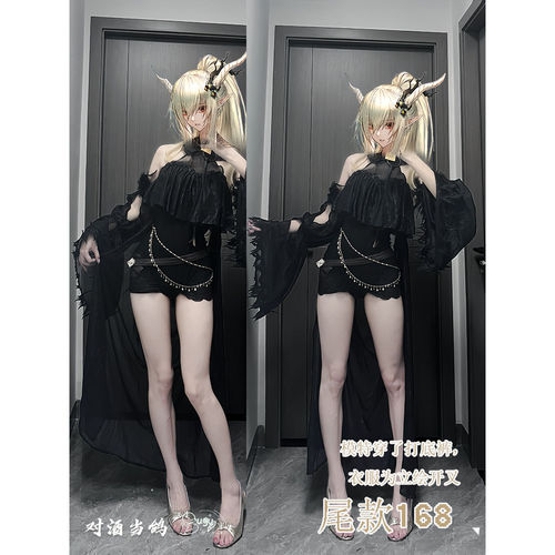 对酒当鸽 明日方舟cos闪灵 静谧午夜 泳装 cosplay夏活闪灵泳装皮