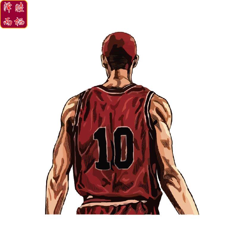 d25大号热转印人物背影10号篮球员衣服贴diy热卖新款diy高温烫贴