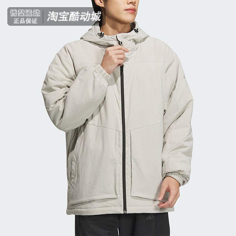 阿迪达斯男拒水防泼保暖运动棉服图片