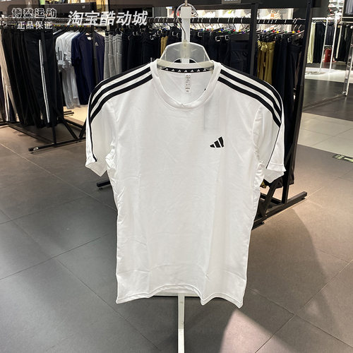 阿迪达斯男健身训练圆领短袖T恤