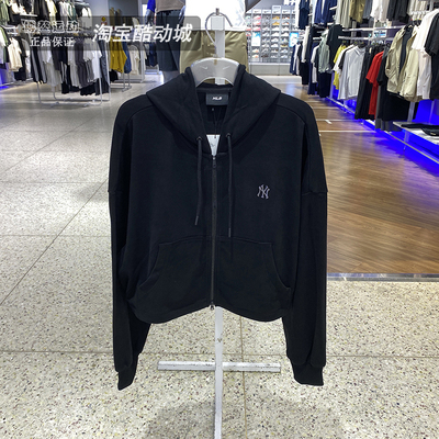 MLB外套女运动宽松针织连帽夹克