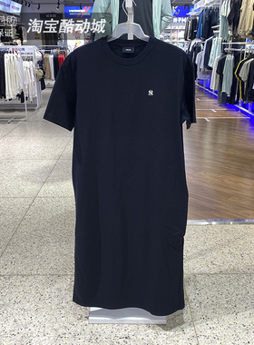 MLB女裙26夏季新款圆领透气宽松休闲运动长款短袖连衣裙3FOPB0163