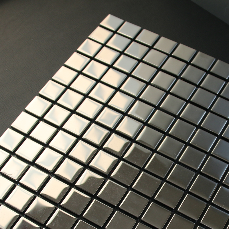 现货简约水晶镜面银色金属马赛克
