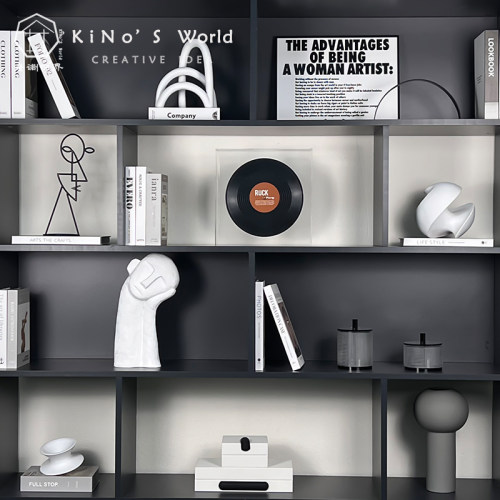 书柜摆件家居饰品轻奢样板间软装