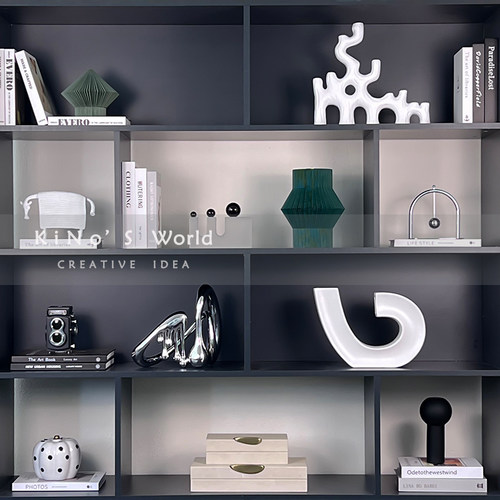 书柜摆件书架装饰样板间展示柜子