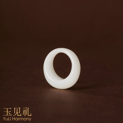 玉见礼|【罗娜专属】高冰晴水和田玉麻花戒指/多样性发其一