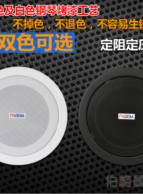 6寸 白色/黑色定压/定阻吸顶喇叭 优质天花吊顶扬声器 170mm 10W