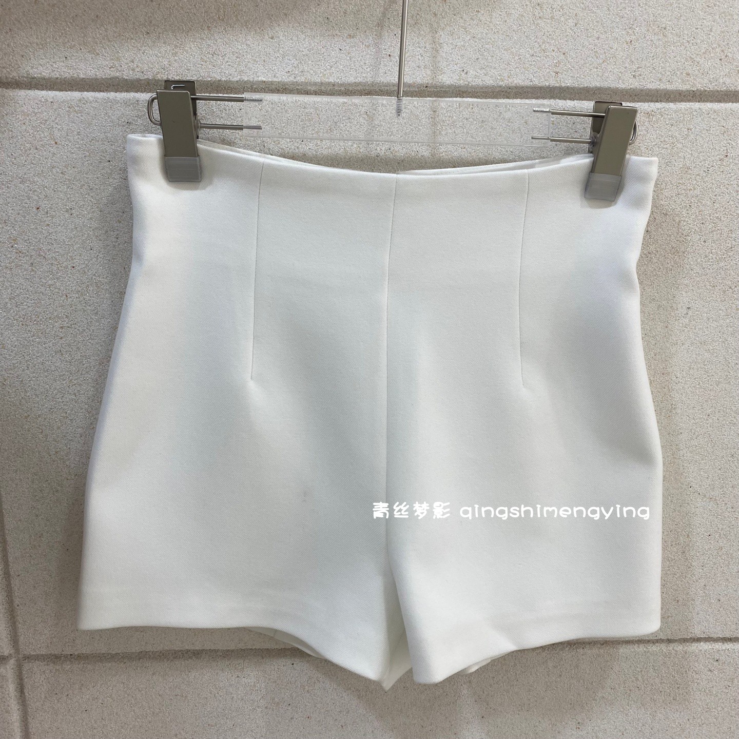 极简百搭 后隐藏拉链高腰包臀显休闲裤