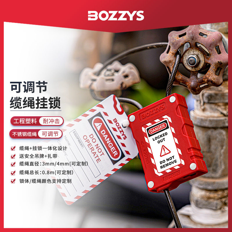 BOZZYS能量隔离阀门可调节缆绳锁图片