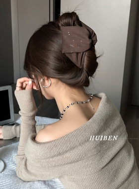 闪亮满天星~贝壳三角抓夹女高级感时尚鲨鱼夹后脑勺盘发卡碎发夹