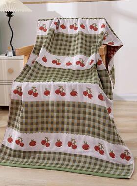 纱布浴巾160x80cm多功能小盖毯四季通用多层成人情侣海边