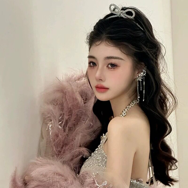 蝴蝶结头花发夹女新娘敬酒服生日发饰