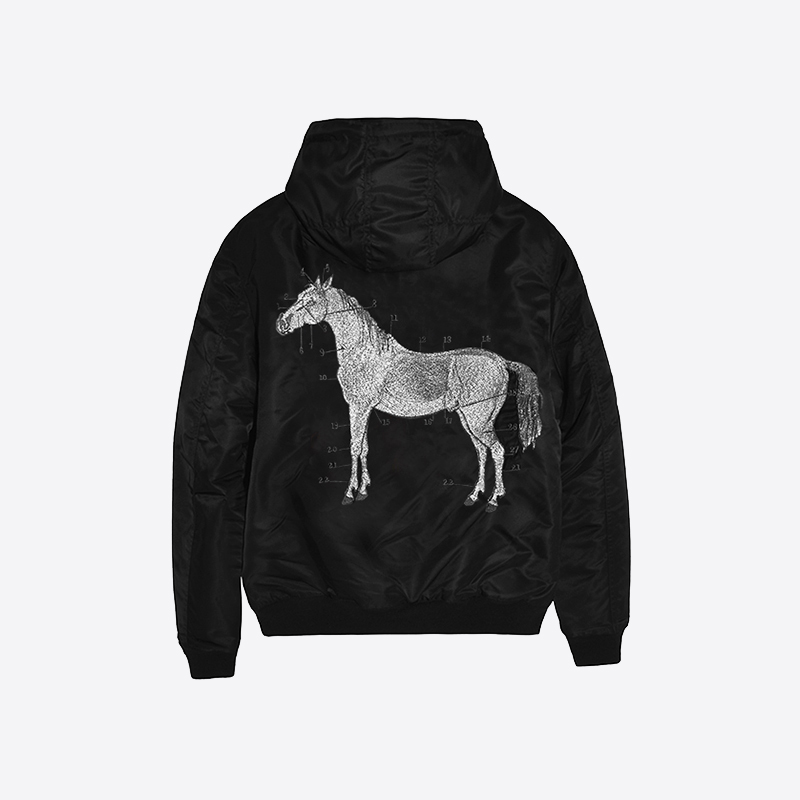 clooouds连帽刺绣夹克