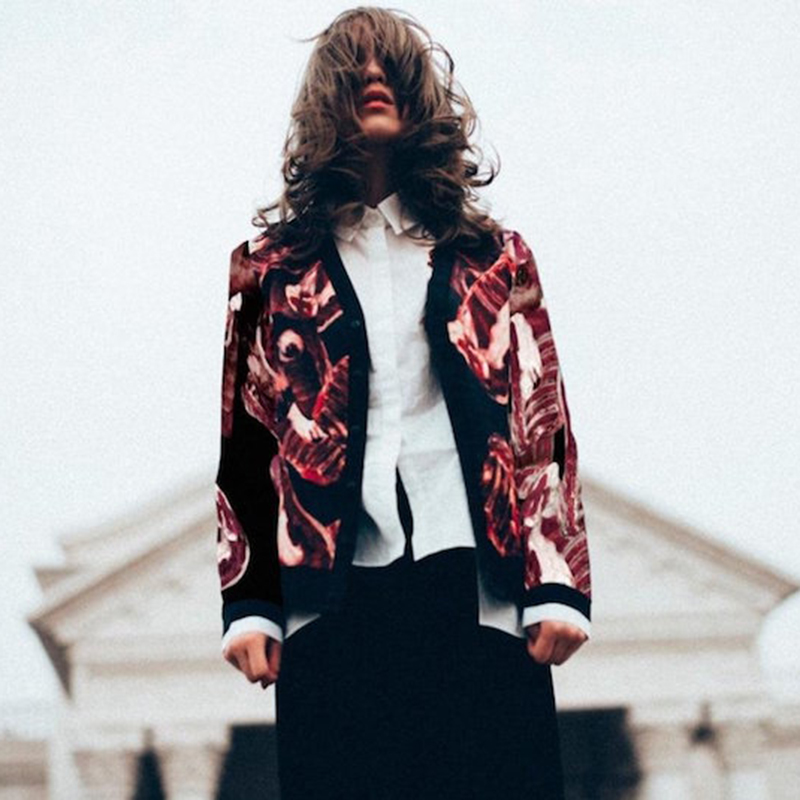 女士印花两面穿开衫CLOOOUDS