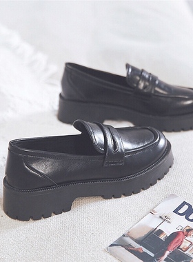 厚底乐福鞋女单鞋小皮鞋JK制服鞋2026春季新款英伦复古学生潮软底