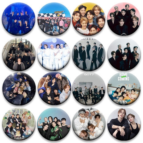 Got7男团王嘉尔吧唧58mm马口铁胸章谷子挂件明星应援周边痛包徽章