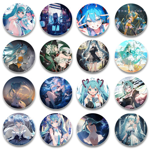 初音未来周边吧唧徽章吧唧58mm马口铁胸章胸针挂件朋友谷子礼物