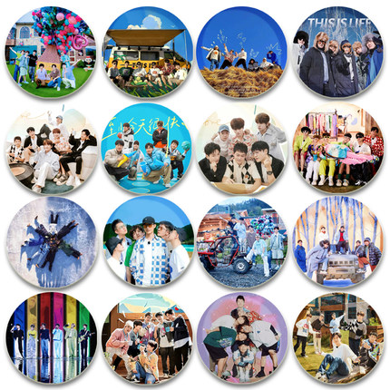 0713再就业男团吧唧58mm马口铁胸章谷子挂件明星痛包礼物徽章应援