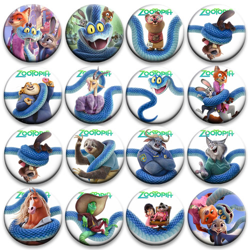 疯狂动物城2系列动物总动员动漫徽章吧唧58mm收藏胸章挂件批发