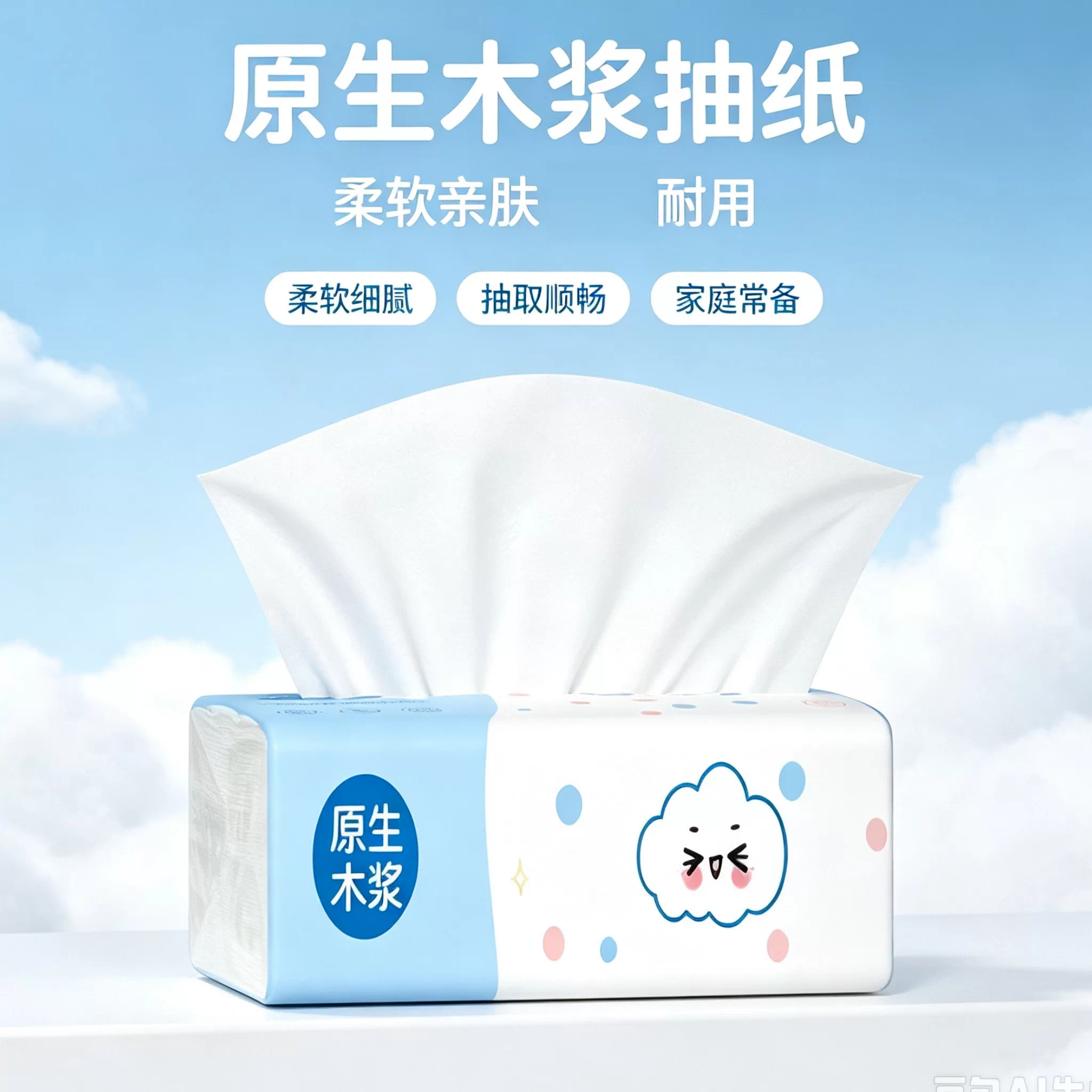 加厚抽纸家用 整箱实惠装 卫生面巾纸婴儿纸原木餐纸巾抽取式耐用