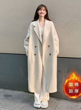【加绒加厚 】2025秋冬新款大衣女中长款高端气质小个子毛呢外套